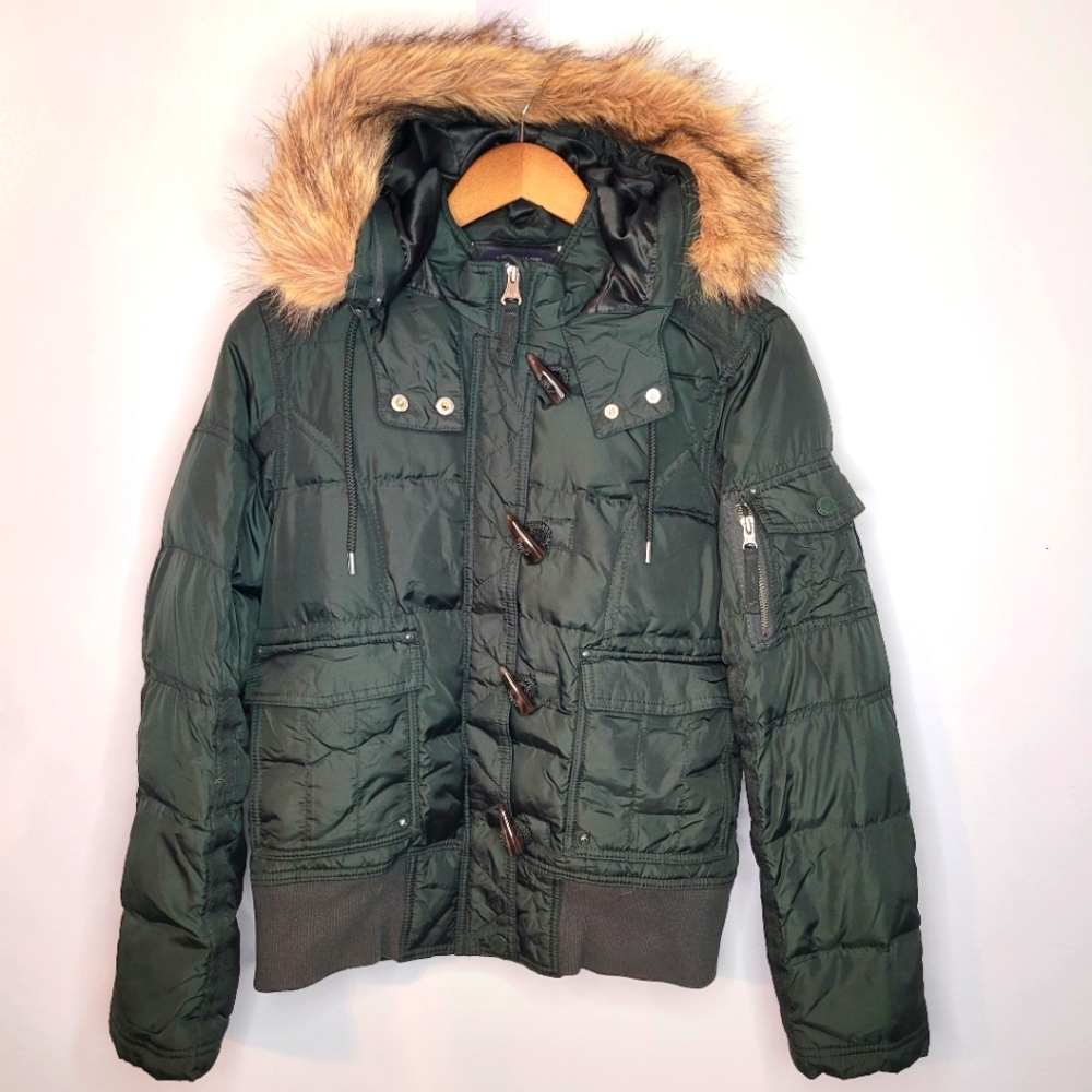 Y2k Tommy Hilfiger | Hunter Green, Down Filled Winter Coat
